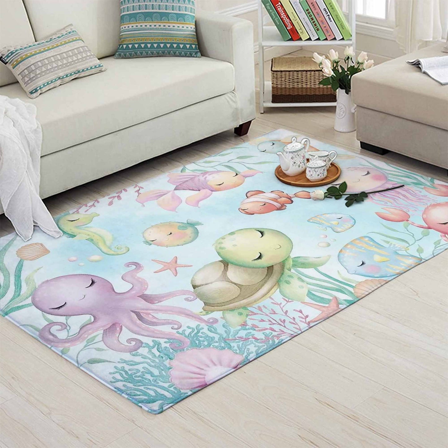 Ocean Animals Nursery Rug