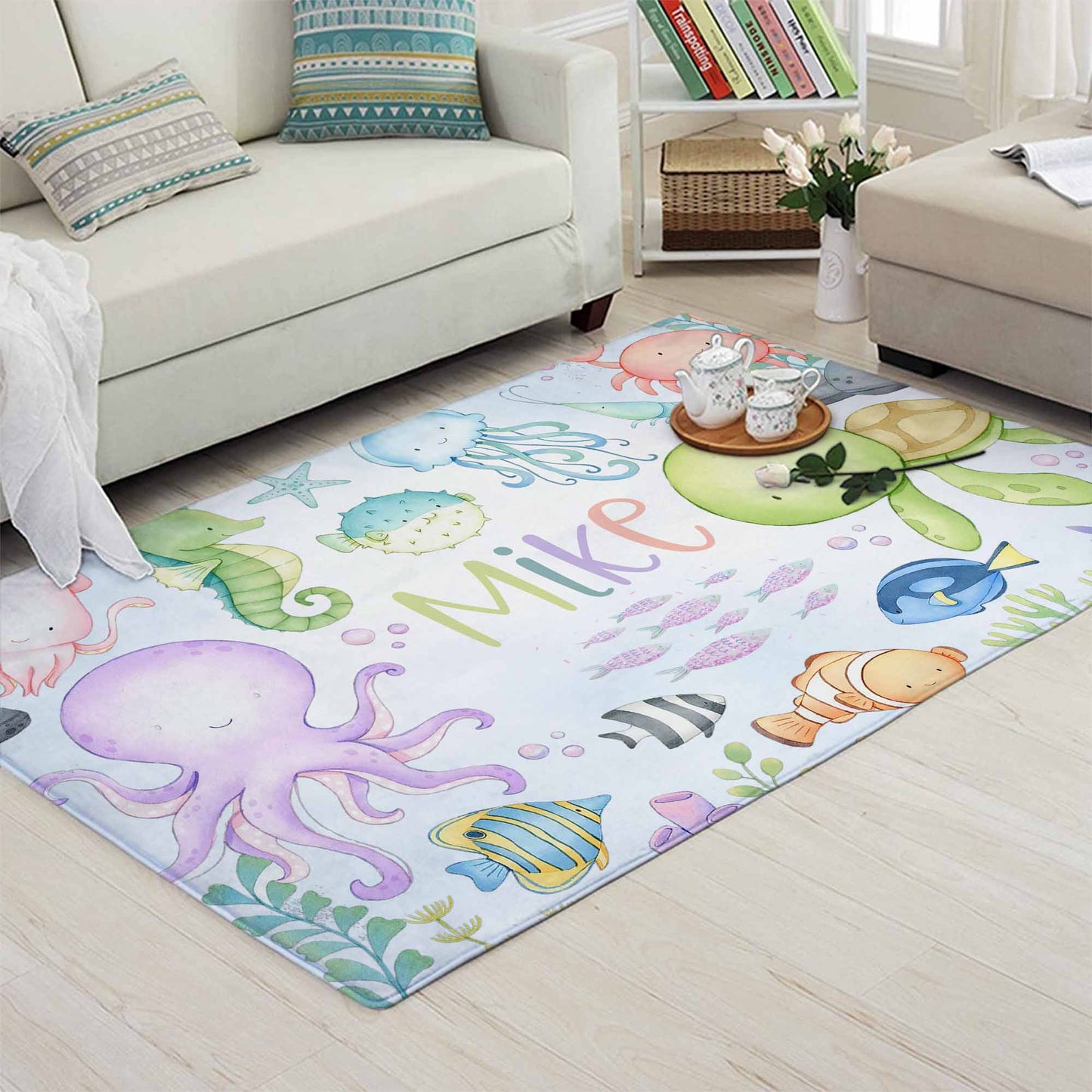 Ocean Animals Nursery Rug