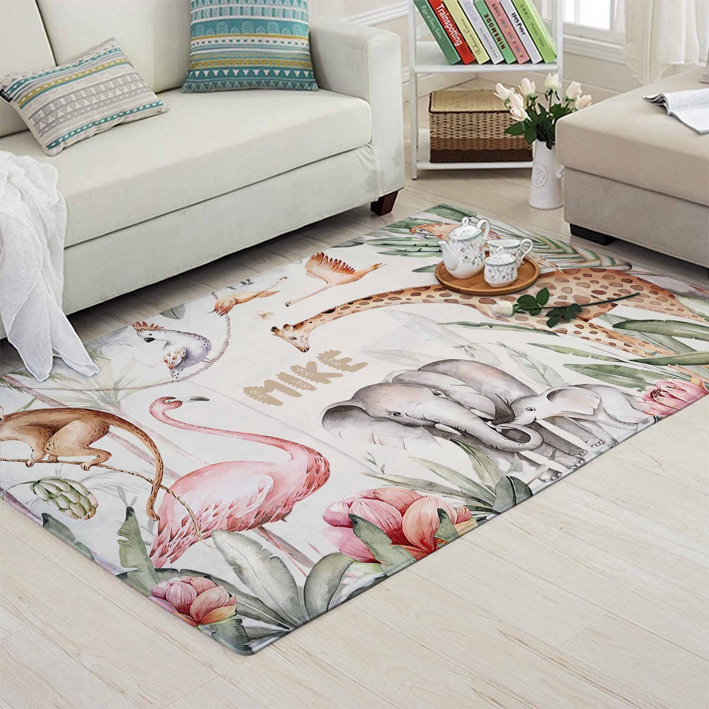 Safari Animals Playroom Rug