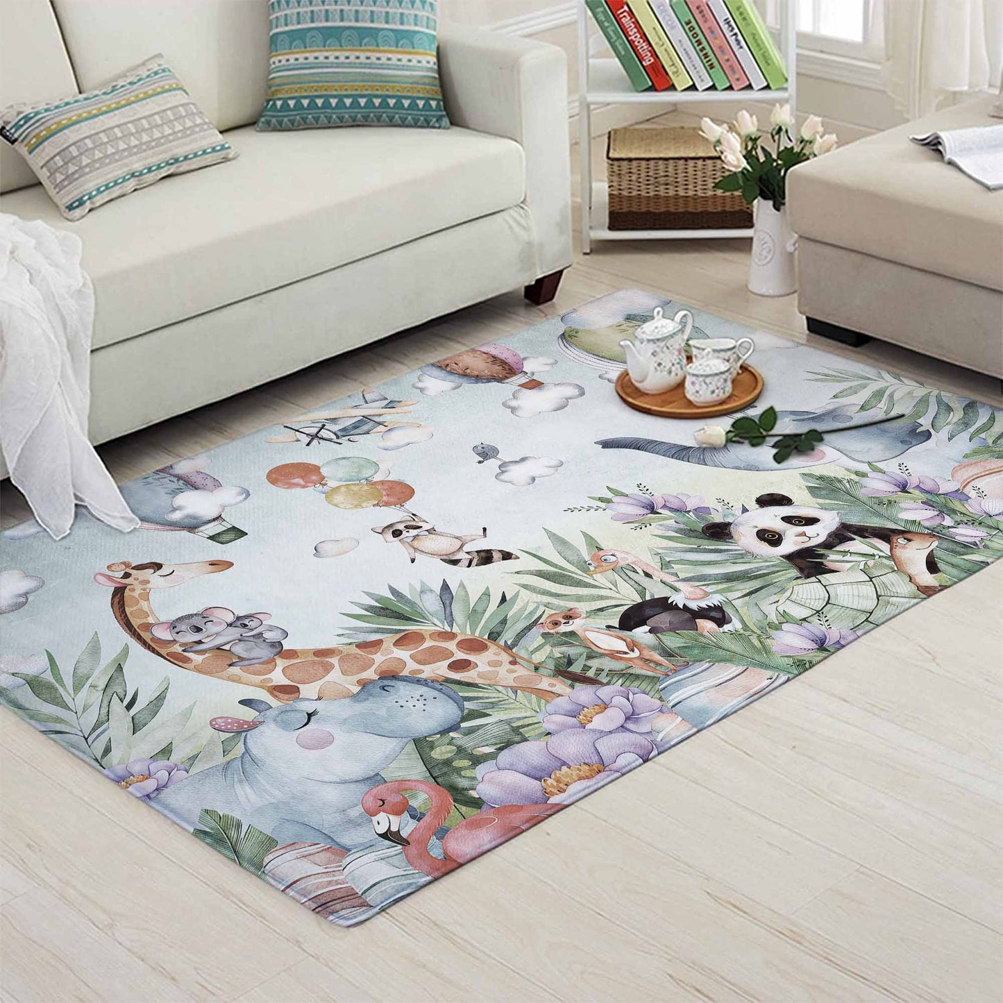 Safari Animals Nursery Rug