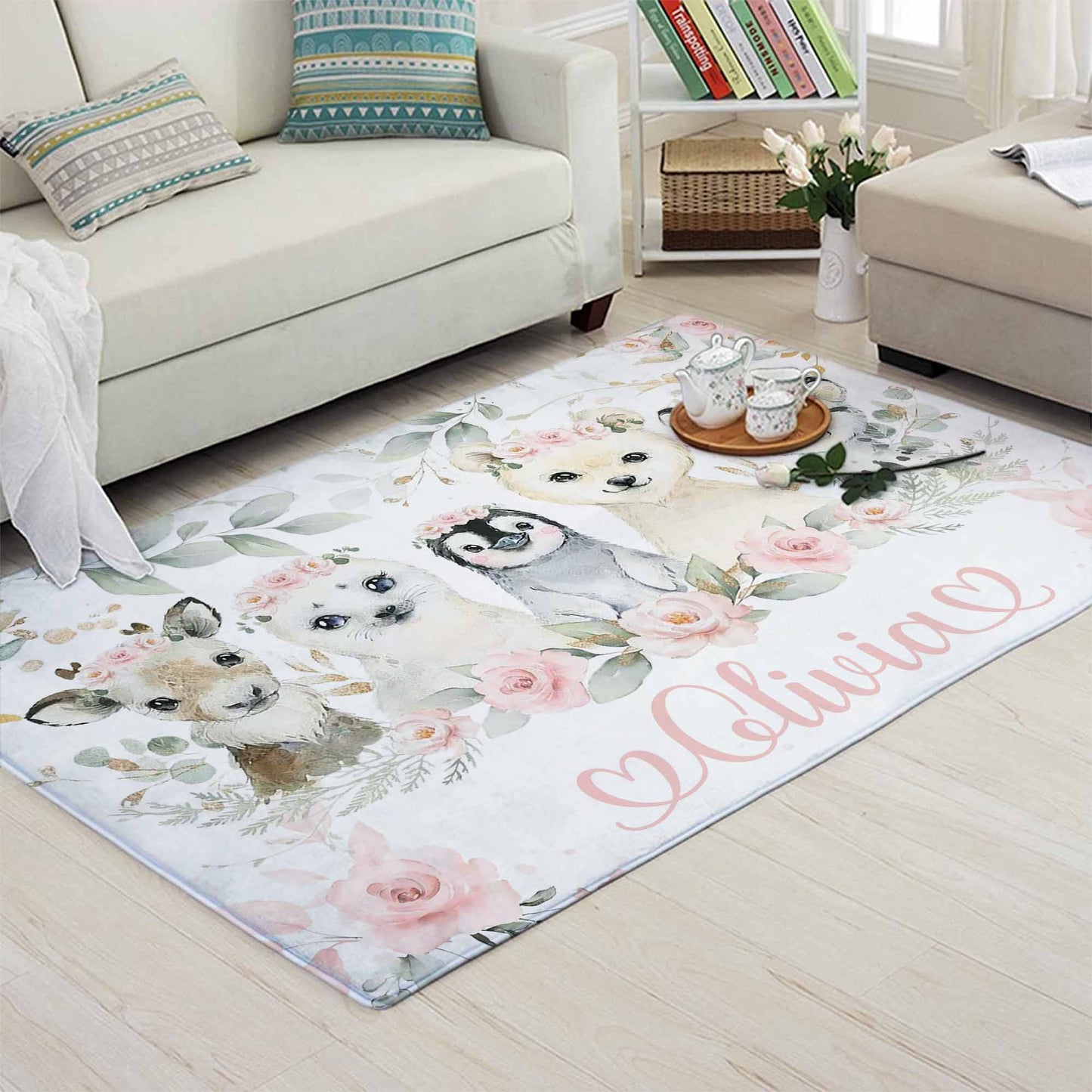 Arctic Animals Nursery Rug