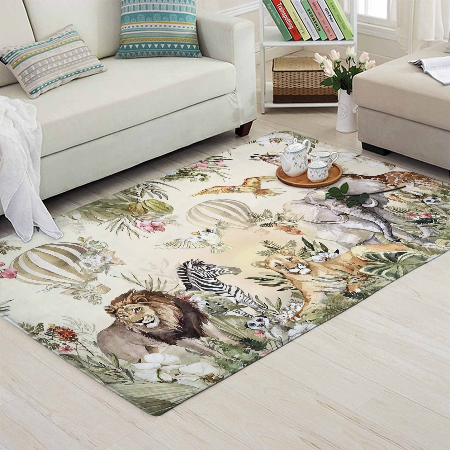 Safari Animals Playroom Rug