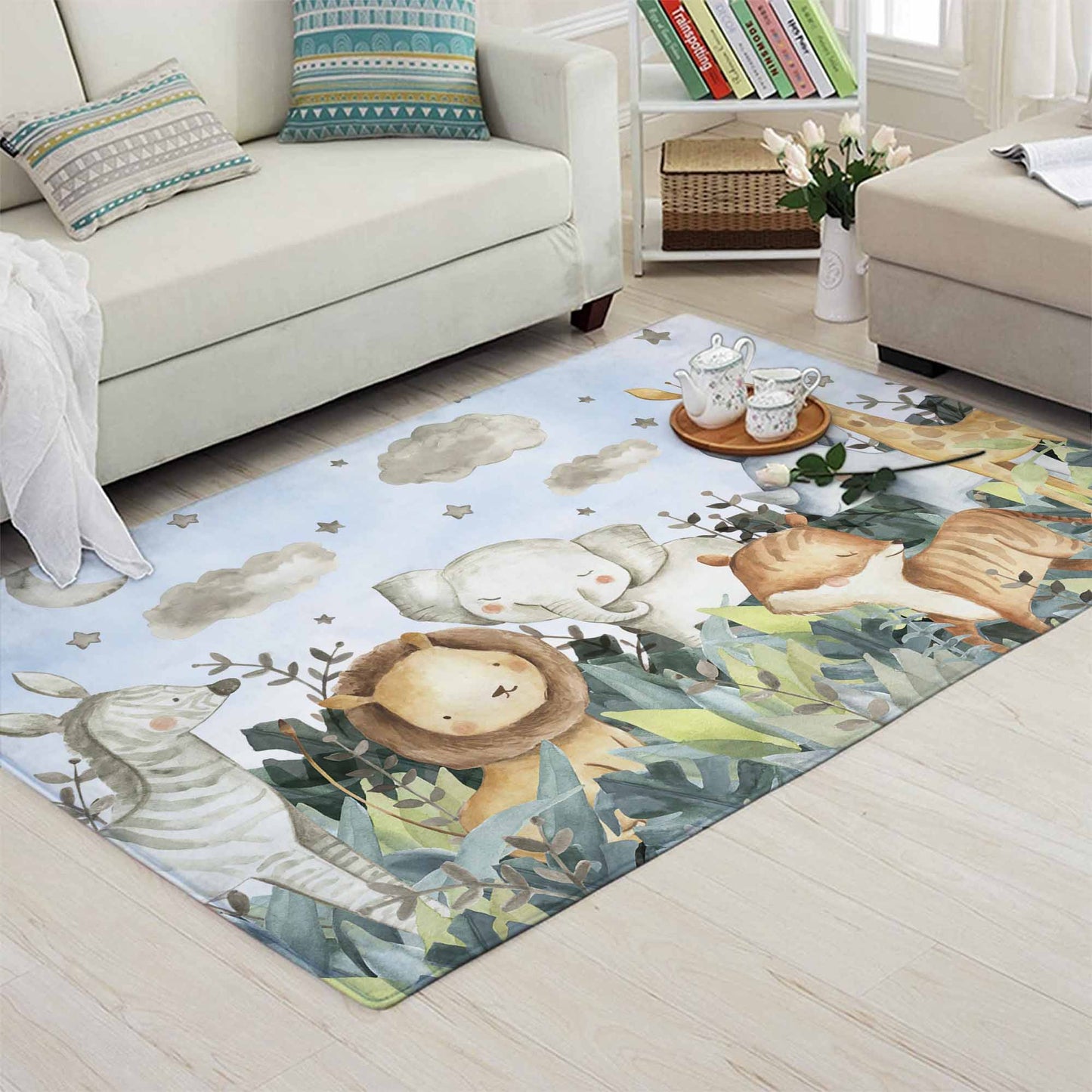 Safari Animals Nursery Rug