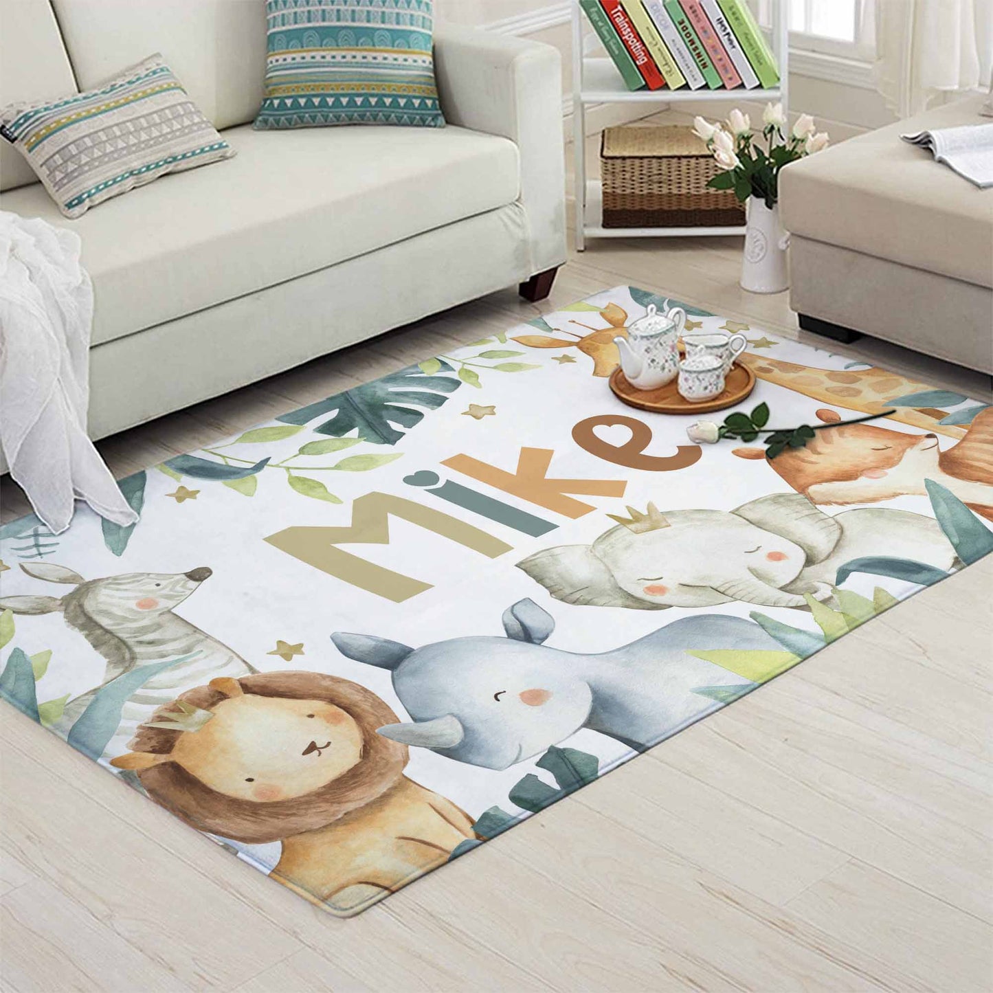 Safari Animals Nursery Rug