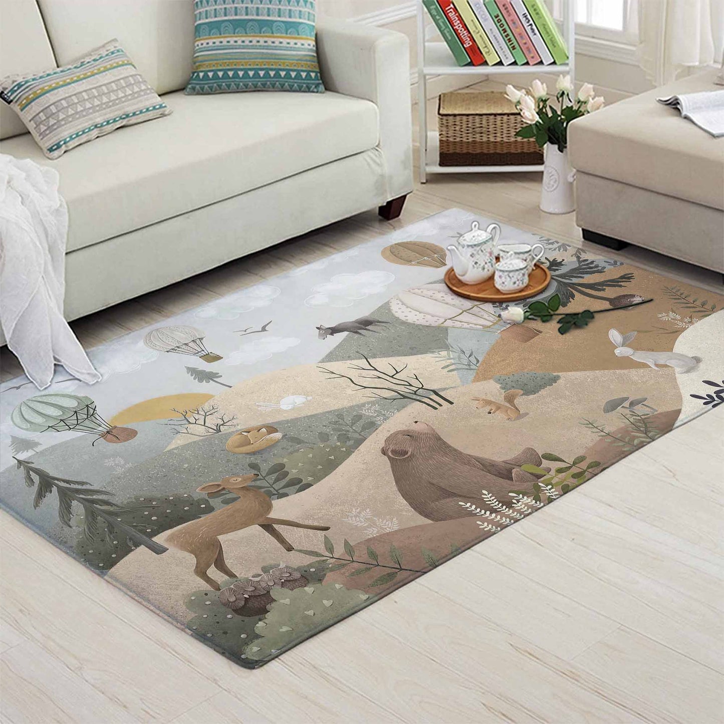 Mountain Animals Nursery Rug – hugtorugs