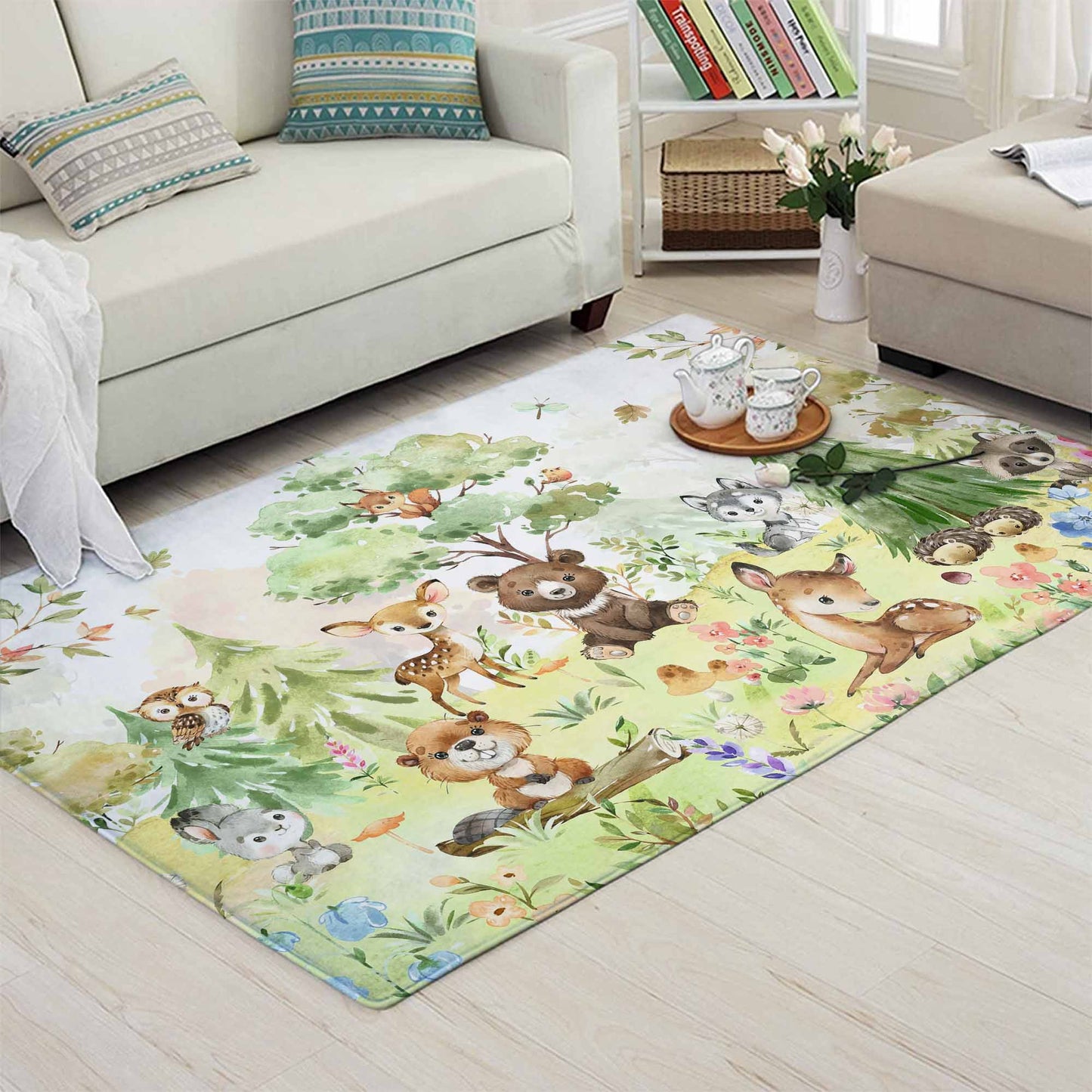 Woodland Animals And Friends Rug