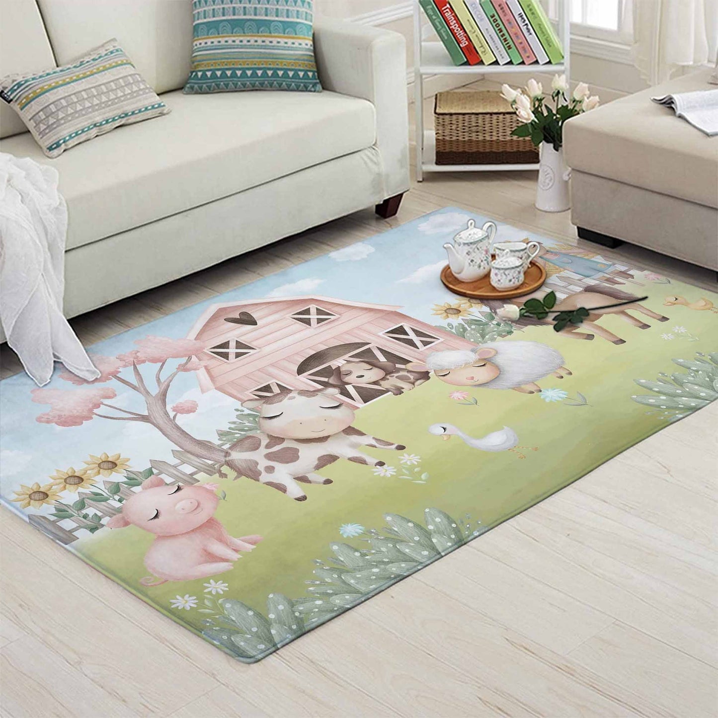 Farm Animals Nursery Rug